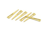 Brass Triangle Charm, 50 Textured Raw Brass Tiny Triangle Charms With 1 Hole, Findings (26x4.5x0.80mm) M02504