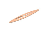 Copper Oval Charm, 8 Raw Copper, Copper Charms, Copper Oval Moon Phases Charms With 1 Hole (50x7x0.80mm) M02492