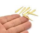 Brass Triangle Charm, 50 Textured Raw Brass Tiny Triangle Charms With 1 Loop, Findings (29x4.5x0.80mm) M02512