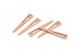 Copper Triangle Charm, 50 Raw Copper Triangle Charms With 1 Hole, Blanks (26x4.5x0.80mm) M02507