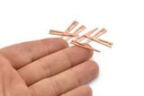 Copper Triangle Charm, 50 Raw Copper Triangle Charms With 1 Hole, Blanks (26x4.5x0.80mm) M02507