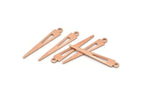 Copper Triangle Charm, 50 Raw Copper Triangle Charms With 1 Loop, Blanks (29x4.5x0.80mm) M02508