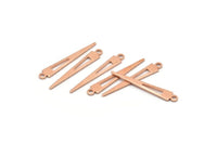 Copper Triangle Charm, 50 Raw Copper Triangle Charms With 1 Loop, Blanks (29x4.5x0.80mm) M02508