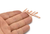 Copper Triangle Charm, 50 Raw Copper Triangle Charms With 1 Loop, Blanks (29x4.5x0.80mm) M02508