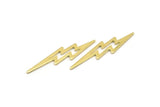 Brass Lightning Blank, 24 Raw Brass, Brass Lightning Blanks, Stamping Blanks (34x8x0.80mm) M02475