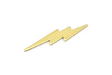 Brass Lightning Blank, 12 Raw Brass, Brass Lightning Blanks, Stamping Blanks (34x8x0.80mm) M02476