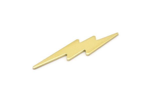 Brass Lightning Blank, 12 Raw Brass, Brass Lightning Blanks, Stamping Blanks (34x8x0.80mm) M02476