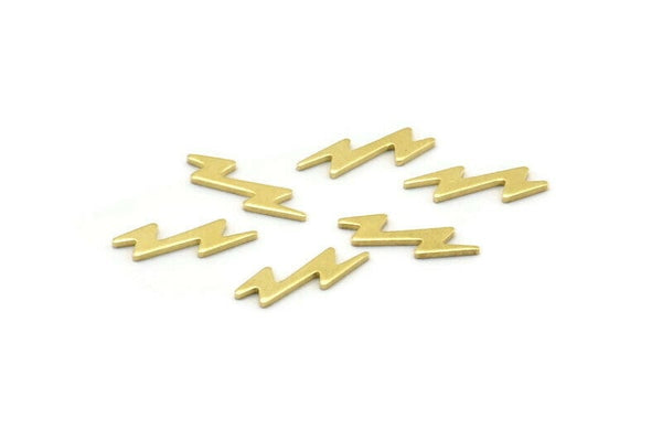 Brass Lightning Blank, 50 Raw Brass, Brass Tiny Lightning Blanks, Stamping Blanks (14x4x0.80mm) M02489