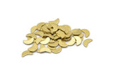Brass Geometric Blank, 100 Raw Brass Tiny Pizza Slice Blanks, Findings (9x5x0.80mm) M02335