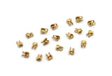 Brass Chain Connector, 100 Raw Brass Ball Chain Connector Clasps (1.2mm) L001