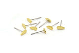 Brass Drop Earring, 12 Textured Tiny Raw Brass Drop Blanks (7x3x0.80mm) M01412 A2419
