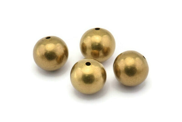 12 Raw Brass Spacer Bead , Findings (14mm) Brsm2 A0746