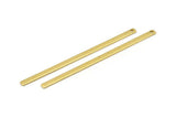 Long Bar Pendant, 4 Raw Brass Bars, Tags 70x3x1mm) BRC 160--A0823