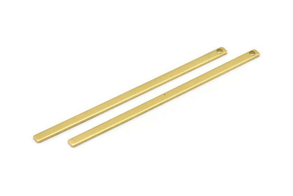 Long Bar Pendant, 20 Raw Brass Bars, Tags 70x3x1mm) Brc 160--A0823
