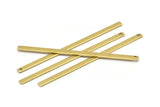Long Bar Pendant, 20 Raw Brass Bars, Tags 70x3x1mm) Brc 160--A0823