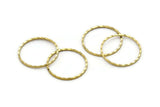 Textured Circle Charm, 50 Cutting Raw Brass Circles (18mm) A0586