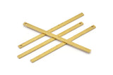 Tiny Brass Bar, 25 Raw Brass Bars (40x2x0.80mm) Bs 1189--a0862