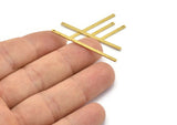 Tiny Brass Bar, 25 Raw Brass Bars (40x2x0.80mm) Bs 1189--a0862
