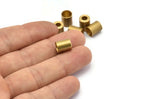 Brass Industrial Cap, 12 Raw Brass Industrial End Caps, Findings, (10x8 Mm) A0672