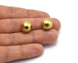 10 Raw Brass Ball Beads Without Holes 13.7 Mm Bs-1098--r002