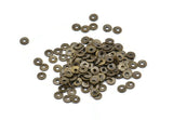 Middle Hole Connector, 250 Antique Brass Round Middle Hole Connector, Findings (3mm) K014