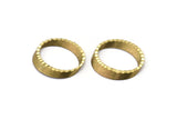 Brass Textured Charm, 20 Raw Brass Textured Oval Findings (16x16mm) D0327--d0325
