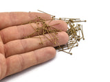 Antique Brass Pin, 100 Antique Brass Ball Head Pins, Findings (25mm) Bp-025 Brc226
