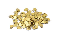 Tiny Brass Charm, 100 Raw Brass Charms (4x5mm) Brs 8089 L006