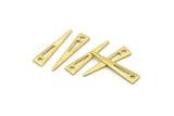 Brass Triangle Charm, 50 Textured Raw Brass Tiny Triangle Charms With 1 Hole, Findings (20x4x0.80mm) M02468