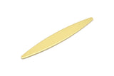 Brass Oval Blank, 12 Raw Brass Marquise Stamping Blanks (50x7x0.80mm) M02520