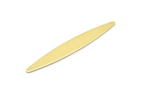 Brass Oval Blank, 12 Raw Brass Marquise Stamping Blanks (50x7x0.80mm) M02520