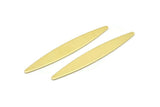 Brass Oval Blank, 12 Raw Brass Marquise Stamping Blanks (50x7x0.80mm) M02520