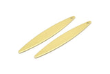 Brass Oval Charm, 12 Raw Brass Marquise Charms With 1 Hole (50x7x0.80mm) M02517