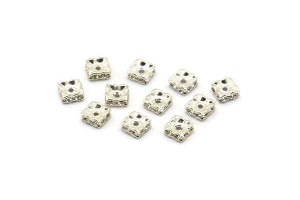 24 Crystal Square Swarovski Rondelle Beads 5 Mm Spacer Beads Y284