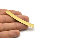 Brass Choker Pendant - 5 Raw Brass Choker Pendants With 2 Holes (69x9.5 Mm) Brs 169-59 (b0011)