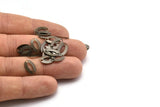 Middle Hole Connector, 50 Antique Brass Oval with 2 Holes And Middle Hole Connector,  (11x7mm)  K074
