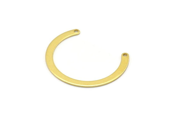 Brass Geometric Connector, 12 Raw Brass Geometric Connectors With 2 Holes, Findings (34x3x0.80mm) B0341