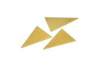 25mm Triangle Blank, 50 Raw Brass Triangle Blanks Without Holes (25x16mm) A0409