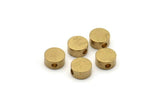 Round Spacer Bead, 25 Raw Brass Circle Industrial Spacer Bead, Findings (7x3.5mm) A0815