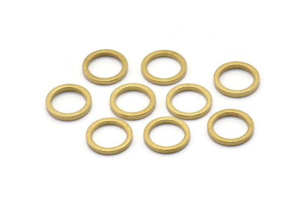 10mm Circle Connectors - 50 Raw Brass Circle Connectors (10x1.2mm) N0439
