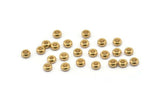 Brass Spacer Bead, 100 Raw Brass Spacer Rondelle Beads (3.80x2mm) Brs 0043 B0034