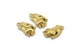 Brass Elephant Charm, 6 Raw Brass Elephant Charm With 1 Loop (16x10mm) SY0053