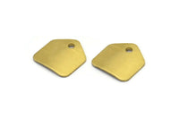 Brass Stamping Blank,  12 Raw Brass Stamping Blank Tags  (16x15x0.60mm)   D143--Y345  Y103