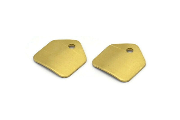 Brass Stamping Blank,  12 Raw Brass Stamping Blank Tags  (16x15x0.60mm)   D143--Y345  Y103
