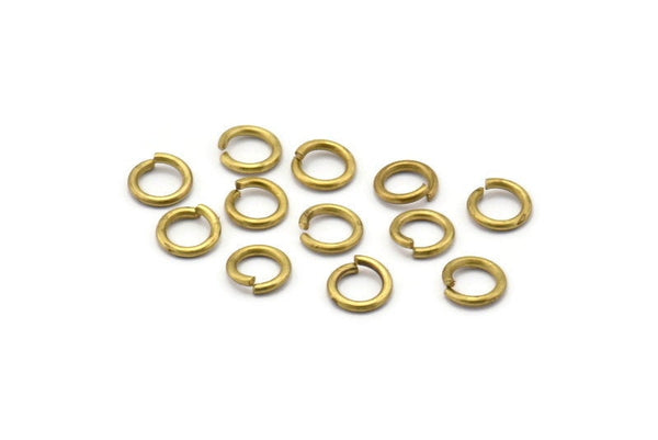 6mm Jump Ring - 500 Raw Brass Jump Rings (6x1mm)    A0357
