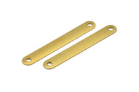 DIY Necklace Charm, 10 Raw Brass Stamping Connectors  (54x7mm)  B0183