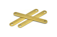 DIY Necklace Charm, 10 Raw Brass Stamping Connectors  (54x7mm)  B0183
