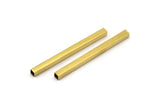 Geometric Tube Beads, 24 Raw Brass Square Tubes (40x3x3mm) Sq01 Brc284