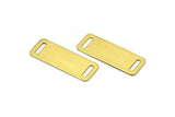 Brass Bracelet Blank, 10 Raw Brass Bracelet Blanks With 2 Holes (15x40mm) A0003