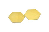8 Raw Brass Hexagon Blanks (35x0.80 Mm) A0800